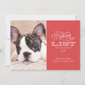 Funny Pet-kerstkaarten Naughty Dog Aankondiging (Voorkant)