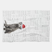 Funny Pet Lover Holiday Wolfhound Dog Christmas Theedoek (Horizontaal)