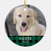 Funny Pet NAUGHTY OF NICE Green Buffalo Play Keramisch Ornament (Achterkant)