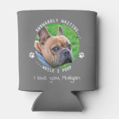 Funny Pet Photo Personalized Dog Dad Blikjeskoeler (Achterkant)