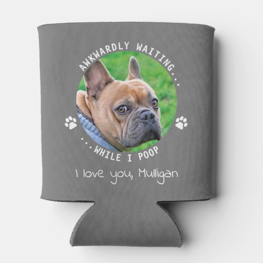 Funny Pet Photo Personalized Dog Dad Blikjeskoeler (Achterkant)