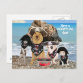 Funny Pet Pirate Day Briefkaart (Voorkant / Achterkant)
