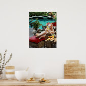 Funny Pet Poster Cat Luxury Vacature (Keuken)