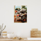 Funny Pet Poster Katten Happy Hour (Keuken)