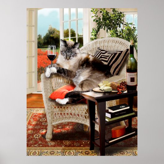 Funny Pet Poster Katten Happy Hour (Voorkant)
