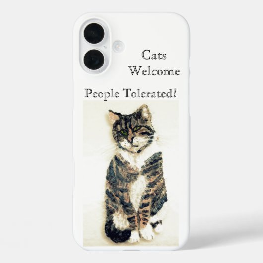 Funny Pet Quote Tabby Cat Case-Mate iPhone Case (Achterkant)