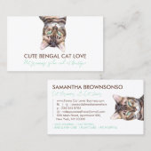 Funny Pet Sitter Bengalen Cat Visitekaartje (Voorkant / Achterkant)