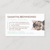 Funny Pet Sitter Bengalen Cat Visitekaartje (Achterkant)