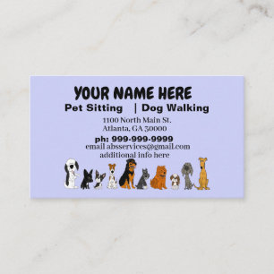 Funny Pet Sitter Visitekaartjes