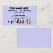 Funny Pet Sitter Visitekaartjes (Voorkant / Achterkant)