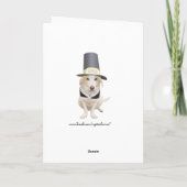  Funny Pet Thanksgiving Feestdagen Kaart (Achterkant)