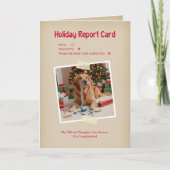 Funny Pet Themed Dog Photo Christmas Folded  Feestdagen Kaart (Voorkant)