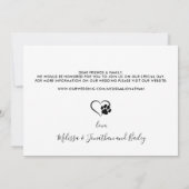 Funny Pet Wedding Custom Photo Dog Save The Date (Achterkant)
