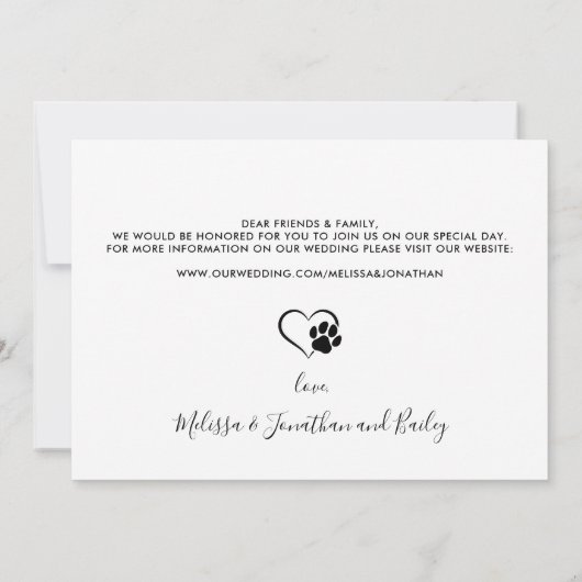 Funny Pet Wedding Custom Photo Dog Save The Date (Achterkant)