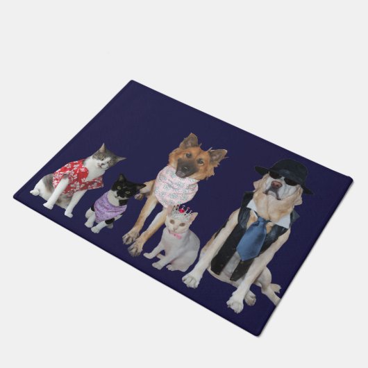 Funny Pet Welcoming Committee Deurmat (Schuin)