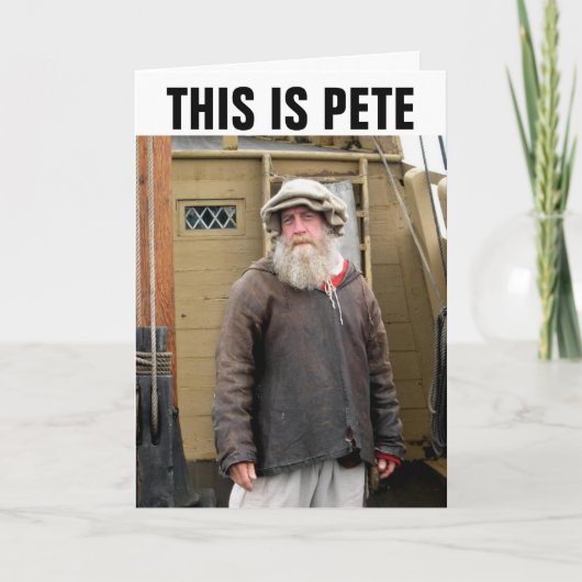 FUNNY PETE SAILOR BIRTHDAAGKAARTEN VOOR HAAR KAART (Voorkant)