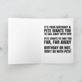 FUNNY PETE SAILOR BIRTHDAAGKAARTEN VOOR HAAR KAART (Binnen)