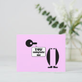 Funny pguin briefkaart (Staand voorkant)