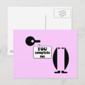 Funny pguin briefkaart (Voorkant / Achterkant)