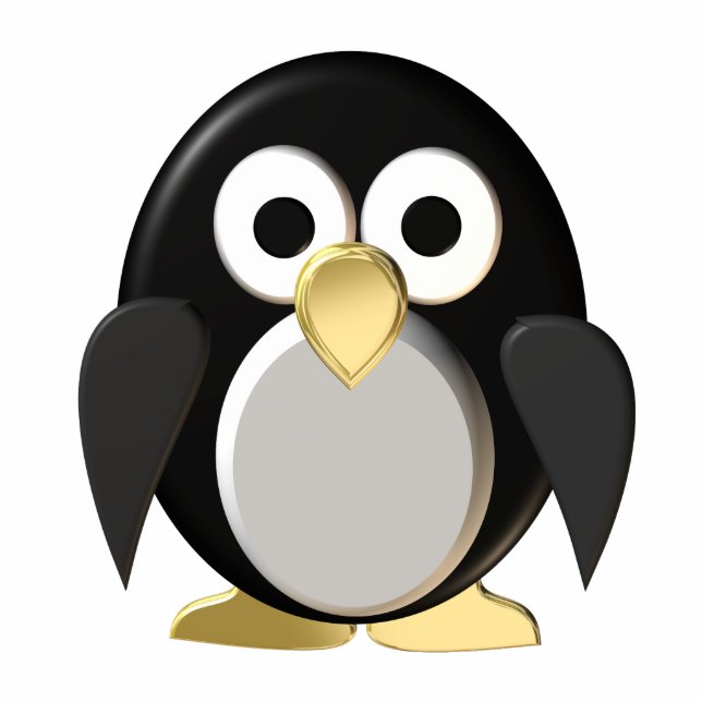 Funny pguin fotobeeldje ornament (Voorkant)