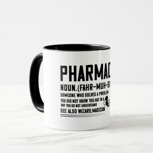 Funny Pharmacist Definition Mok (Voorkant links)