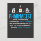 Funny Pharmacist Definition Pharmacy Employee Briefkaart (Voorkant)