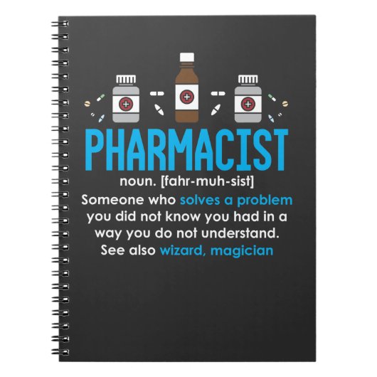 Funny Pharmacist Definition Pharmacy Employee Notitieboek (Voorkant)