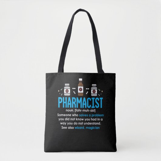 Funny Pharmacist Definition Pharmacy Employee Tote Bag (Voorkant)