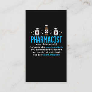 Funny Pharmacist Definition Pharmacy Employee Visitekaartje