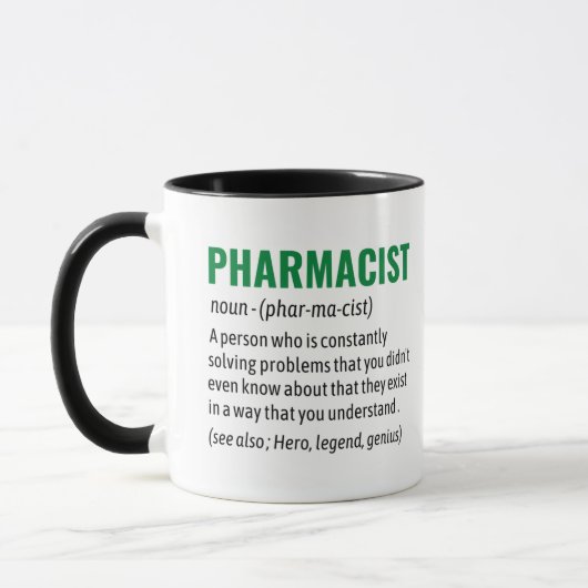 Funny Pharmacist dictionary Definition, Pharmacy Mok (Links)