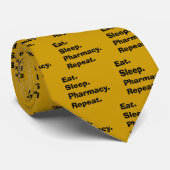 Funny Pharmacist geeft "Eat, Sleep, Pharmacy..." Stropdas (Opgerold)