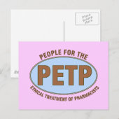 Funny Pharmacist geeft unieke "PETP"-ontwerp Briefkaart (Voorkant / Achterkant)