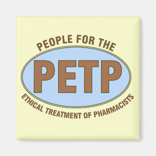 Funny Pharmacist geeft unieke "PETP"-ontwerp Magneet