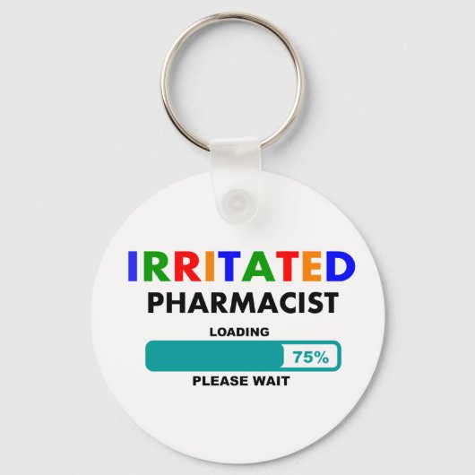 Funny Pharmacist Loading T-Shirts Sleutelhanger (Voorkant)