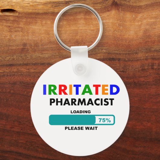 Funny Pharmacist Loading T-Shirts Sleutelhanger (Voorkant)