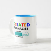 Funny Pharmacist Loading T-Shirts Tweekleurige Koffiemok (Voorkant links)