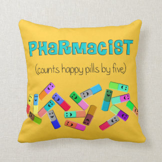 Funny Pharmacist "telt door vijf" Pillow Kussen