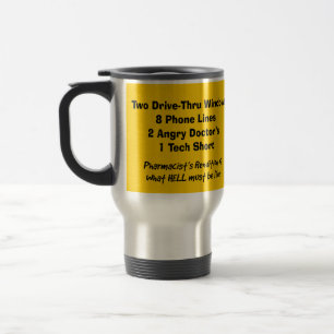 Funny Pharmacist Travel Mug Rendition of Hell Reisbeker