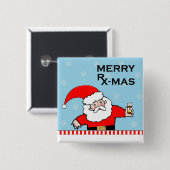 Funny Pharmacist Vierkante Button 5,1 Cm (Voorkant /achterkant)