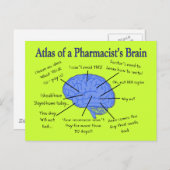 Funny Pharmacist's Brain Gifts Briefkaart (Voorkant / Achterkant)