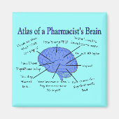 Funny Pharmacist's Brain Gifts Magneet (Voorkant)