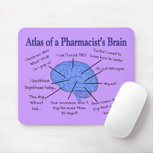 Funny Pharmacist's Brain Gifts Muismat (Met muis)