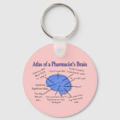 Funny Pharmacist's Brain Gifts Sleutelhanger (Voorkant)