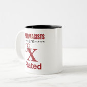 Funny Pharmacists zijn rX-gecertificeerd Tweekleurige Koffiemok (Voorkant links)