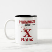 Funny Pharmacists zijn rX-gecertificeerd Tweekleurige Koffiemok (Links)