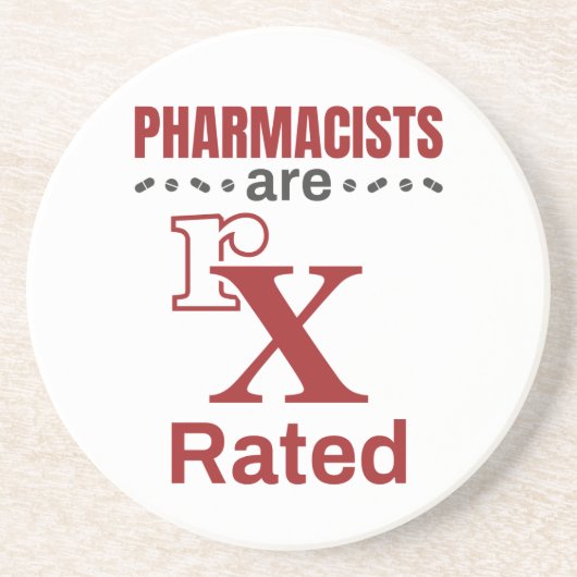 Funny Pharmacists zijn rX-gecertificeerd Zandsteen Onderzetter (Voorkant)