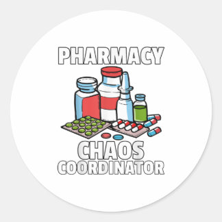 Funny Pharmacy Gift for a Pharmacist Ronde Sticker