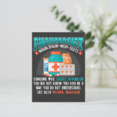 Funny Pharmacy Profession Medicine Briefkaart (Staand voorkant)