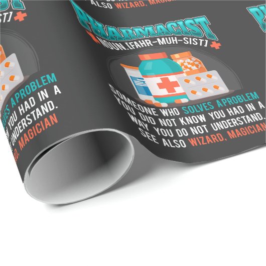 Funny Pharmacy Profession Medicine Cadeaupapier (Rol Hoek)