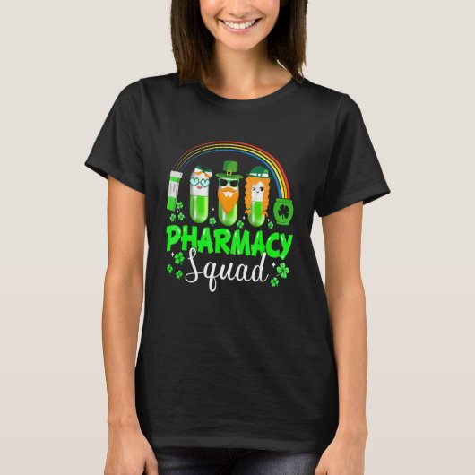 Funny Pharmacy Squad Leprechaun Pharmacist St Patr T-shirt (Voorkant)